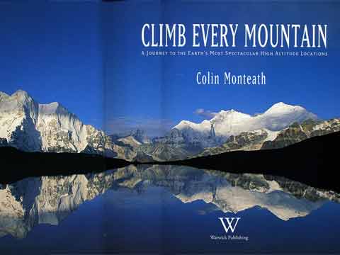 
Makalu, Chomolonzo, Lhotse East Face, Everest East Kangshung Face Reflected in Tse-me-lung In Karma Valley - Climb Every Mountain book
